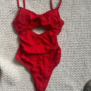 Shade & Shore Red One Piece Swimsuit